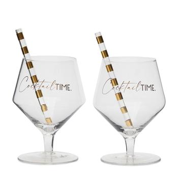 Riviera Maison Cocktail Time Glass og Sugerør  (443-513510)