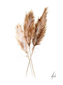 Nordic Wild Kunsttrykk Strå 30x40cm Akvarellpapir