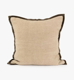 Lama Putetrekk Lin med fløyelskant Mose 50x50cm (415-45093)