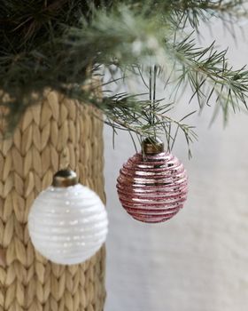 House Doctor Julekuler Lolli Rød-Hvit Ø6cm (6stk)