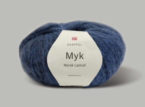 Skappelstrikk Myk Norsk Lamull 3005 Kveldsblå, 50g