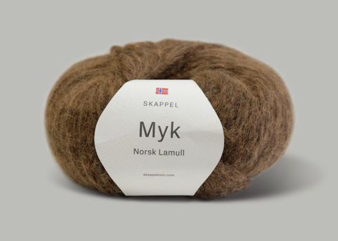 Skappelstrikk Myk Norsk Lamull 3015 Ørkenbrun,  50g (697-myk-3015)