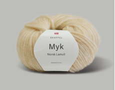 Skappelstrikk Myk Norsk Lamull 3016 Antikkgul, 50g