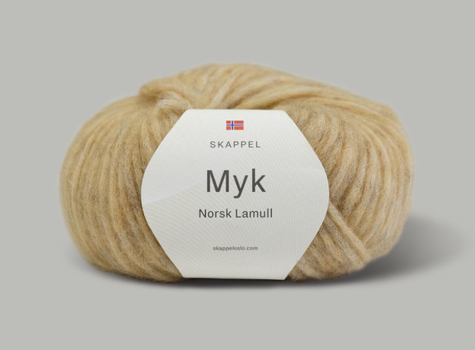 Skappelstrikk Myk Norsk Lamull 3018 Sennep,  50g (697-myk-3018)