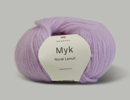 Skappelstrikk Myk Norsk Lamull 3020 Lilla Orkide, 50g
