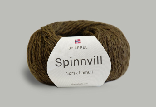 Skappelstrikk Spinnvill 5009 Mosegrønn,  50g (697-spinnvill-5009)