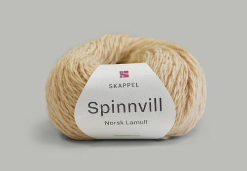 Skappelstrikk Spinnvill 5016 Antikkgul,  50g (697-spinnvill-5016)