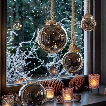 Kaemingk LED Ball med Tau Ø14cm (487-480357)