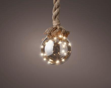 Kaemingk LED Ball med Tau Ø14cm (487-480357)