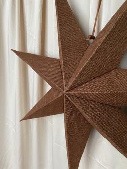 UND XMAS Julestjerne Jute Brun 60cm  (636-15572)