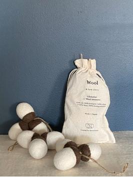 UND Ullfilt Nøtter Snø 3stk