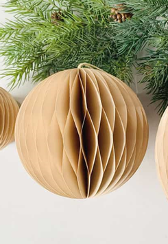 Trend Design Julekule Papir Creme Ø12,5cm