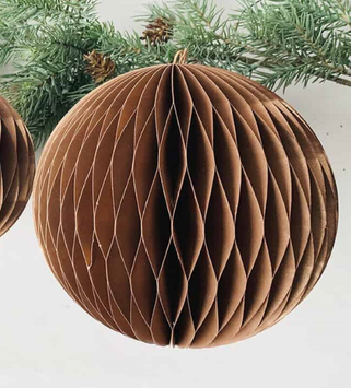 Trend Design Julekule Papir Brun Ø17,5cm (298-J08237)