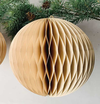 Trend Design Julekule Papir Creme Ø17,5cm