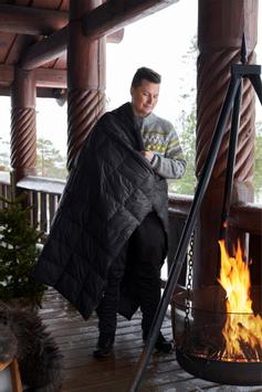 Norsk Dun Out&About Dunpledd Sort 130x170cm