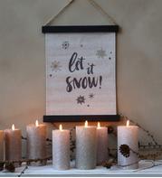 Chic Antique Plansje "Let it Snow" canvas 24x29cm