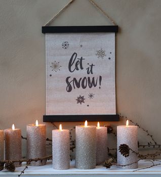 Chic Antique Plansje "Let it Snow"