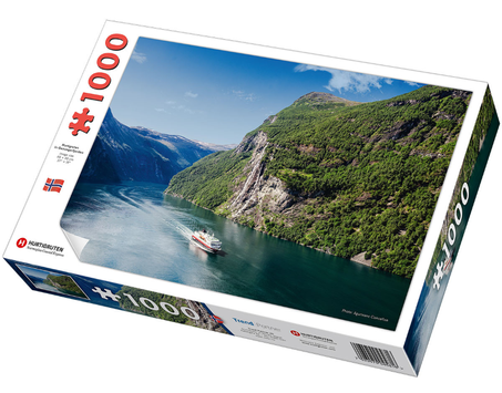 Trefl  Puslespill Hurtigruta i Geirangerfjorden, 1000 brikker