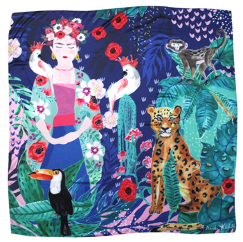 Frida Kahlo  Skjerf Tropical 90x90cm (532-FRISQTRO001)