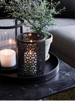 Rebell Lykt Bormio H22cm sort-skinn