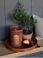 Rebell Lykt Bormio H22cm brunt-skinn