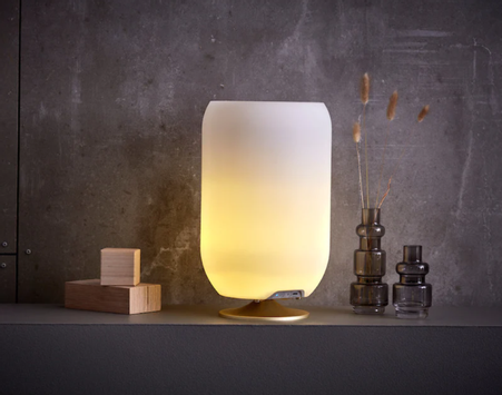 Kooduu Atmos Vinkjøler-lampe-høyttaler,  Jacob Jensen design, messing (711-KO10-0204LS026-00)