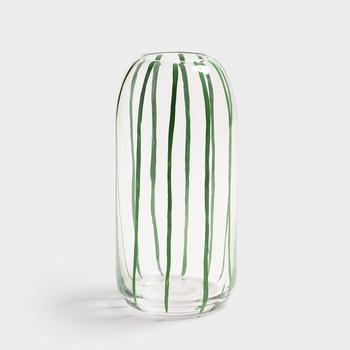 &Klevering Sweep Vase Grønne striper H21cm (712-1466-02)