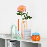 Klevering Sweep Vase Rosstripet Ø9,5xH27 (712-1466-01)