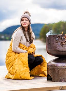 Norsk Dun Out&About Dunpledd Gul 130x170cm (479-117451)