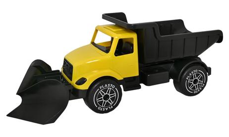 Plasto Brøytebil med myke hjul (Gul-Svart)