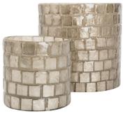 Halvor Bakke Lyslykt Capiz Brick Nougat H10 (415-H70604)