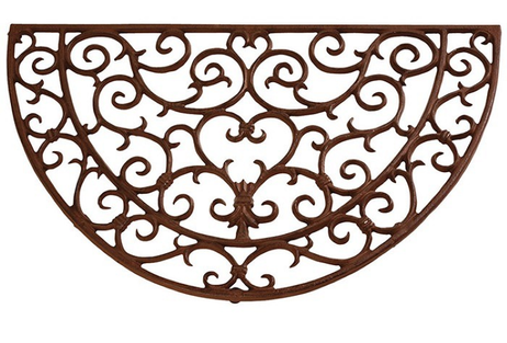 GardenLife  Dørmatte Halvrund Brun Støpejern (714-LH37)