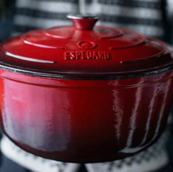 Espegard Støpejernsgryte Rød 6L (340-733)