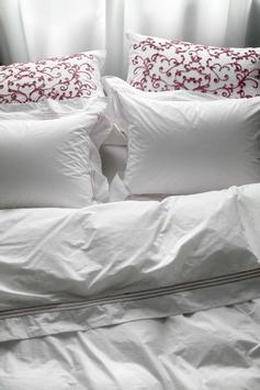 Tone Kroken Habibi Sengesett Percale-bomull Hvit-Aubergine (479-117197-140x220)