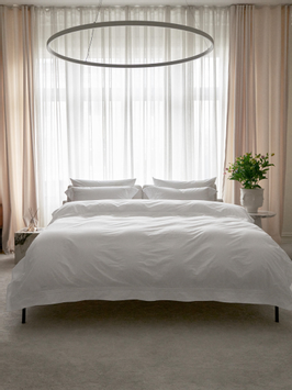 Tone Kroken Habibi Sengesett Percale-bomull Hvit-Beige (479-117198-140x220)