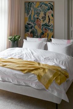 Tone Kroken Habibi Sengesett Percale-bomull Hvit-Rosa (479-117196-140x200)