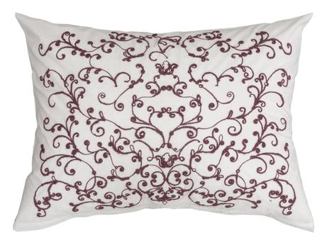 Tone Kroken Putetrekk Pigalle Hvit-Aubergine 60x80cm