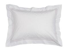 Tone Kroken Putetrekk Habibi Percale 50x70cm hvit-aubergine 