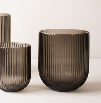 dbkd Vase Simple Stripe Brun Ø16xH18 (402-20221502b)