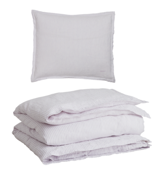 GANT Sengesett 100% Lin, Stripet lilla-hvit (589-851028602-524, 851028603-524)