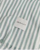 GANT Stripete pledd lammeull-lin 130x180cm grønn (589-853101102-312)