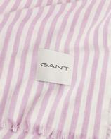 GANT Stripete pledd lammeull-lin 130x180cm lavendel