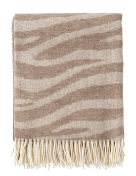 Klippan Savannah Pledd Merino- og Lammeull, Nougat