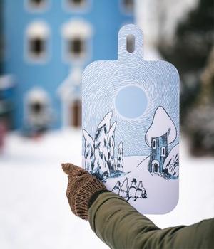 Mummi Fjøl Snowy-Valley Tosidig 23x44cm (489-2700-2344-02)