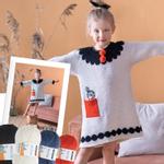 Mummi Strikkepakke Barn Lille My Kjole  (489-780145, 780153, 780146, 780147)