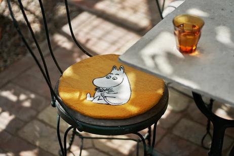 Mummi Sitteunderlag Gul Ull Ø34cm Klippan