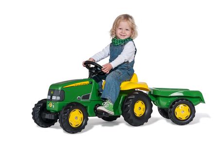 Rolly Toys John Deere rollyKid traktor+tilhenger