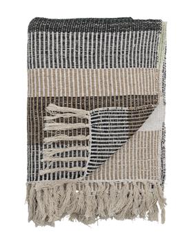 Bloomingville Isnel Pledd Brun Bomull 130x160 (152-82054468)