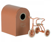 Maileg Trehjulsykkel Dukkeleke Korall 9cm (375-11-3104-01)