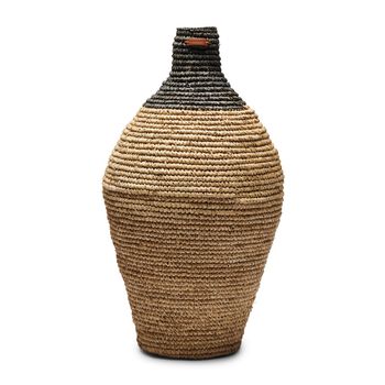 Riviera Maison Krukke Sisal Natur-Svart Ø40xH72 (443-534430)